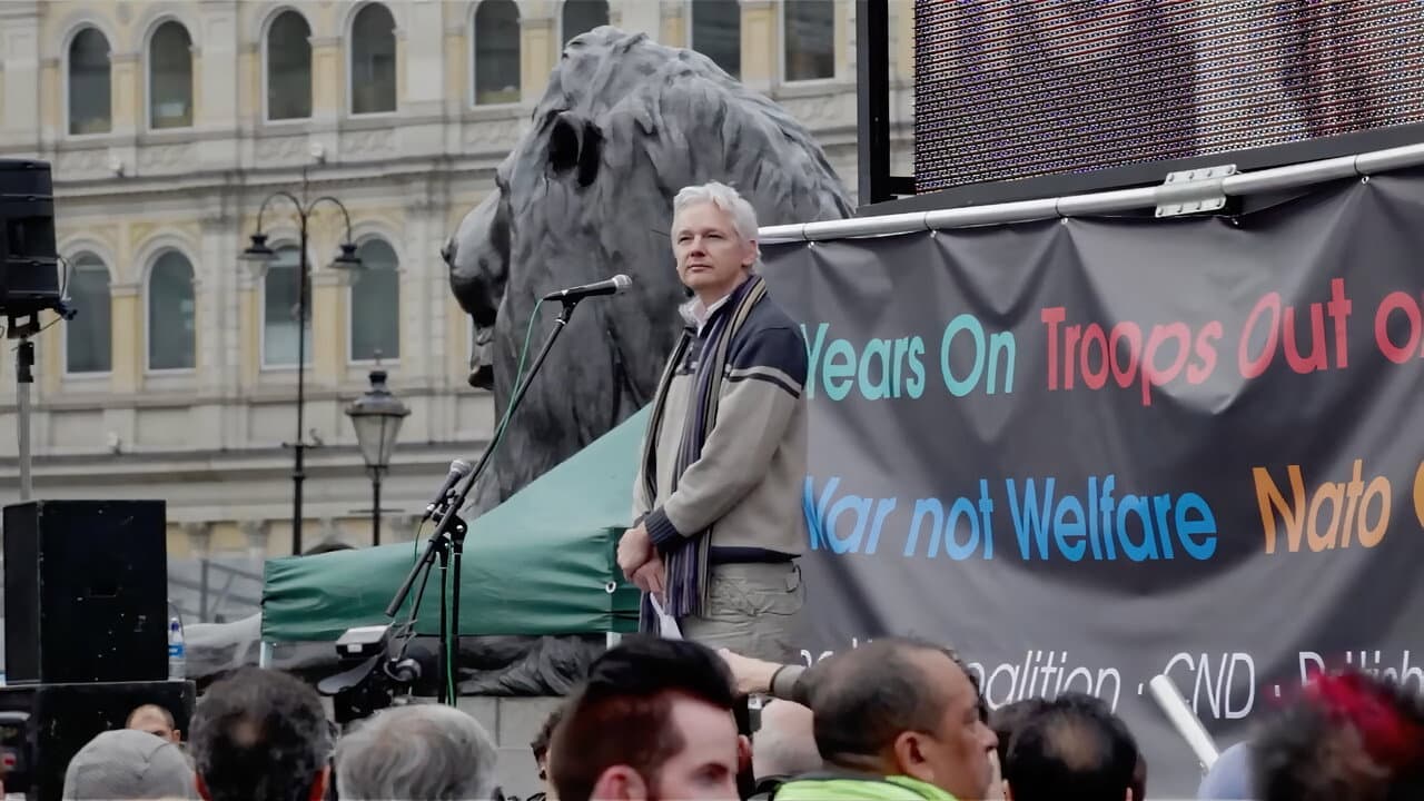 The Trust Fall: Julian Assange Banner